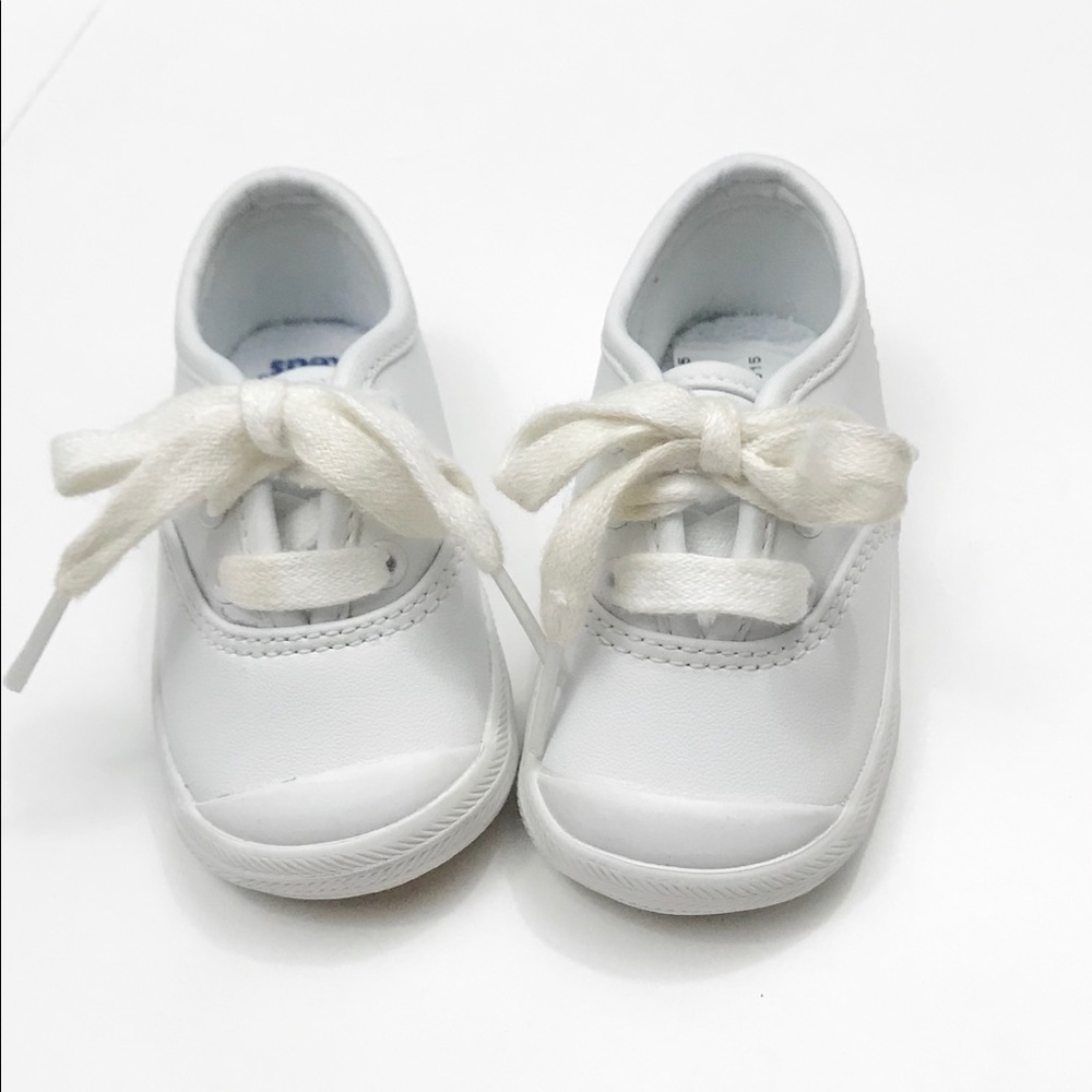 Keds White Leather w/ Bumper Toe